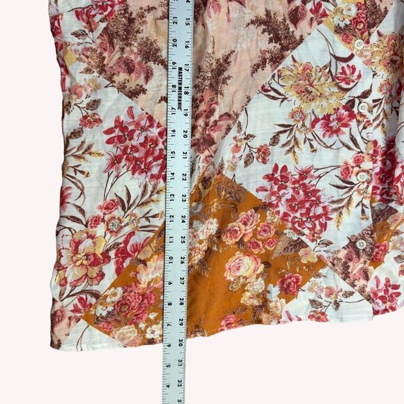 Lauren Conrad‎ Floral Top Blouse Plus Size 3X Cottagecore Peasant Boho Prairie - Picture 9 of 13